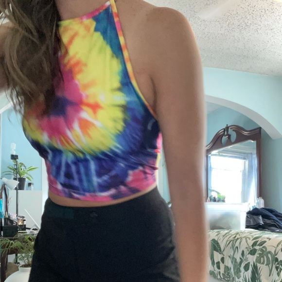 Rainbow Halter Tie Top - Picture 7 of 8